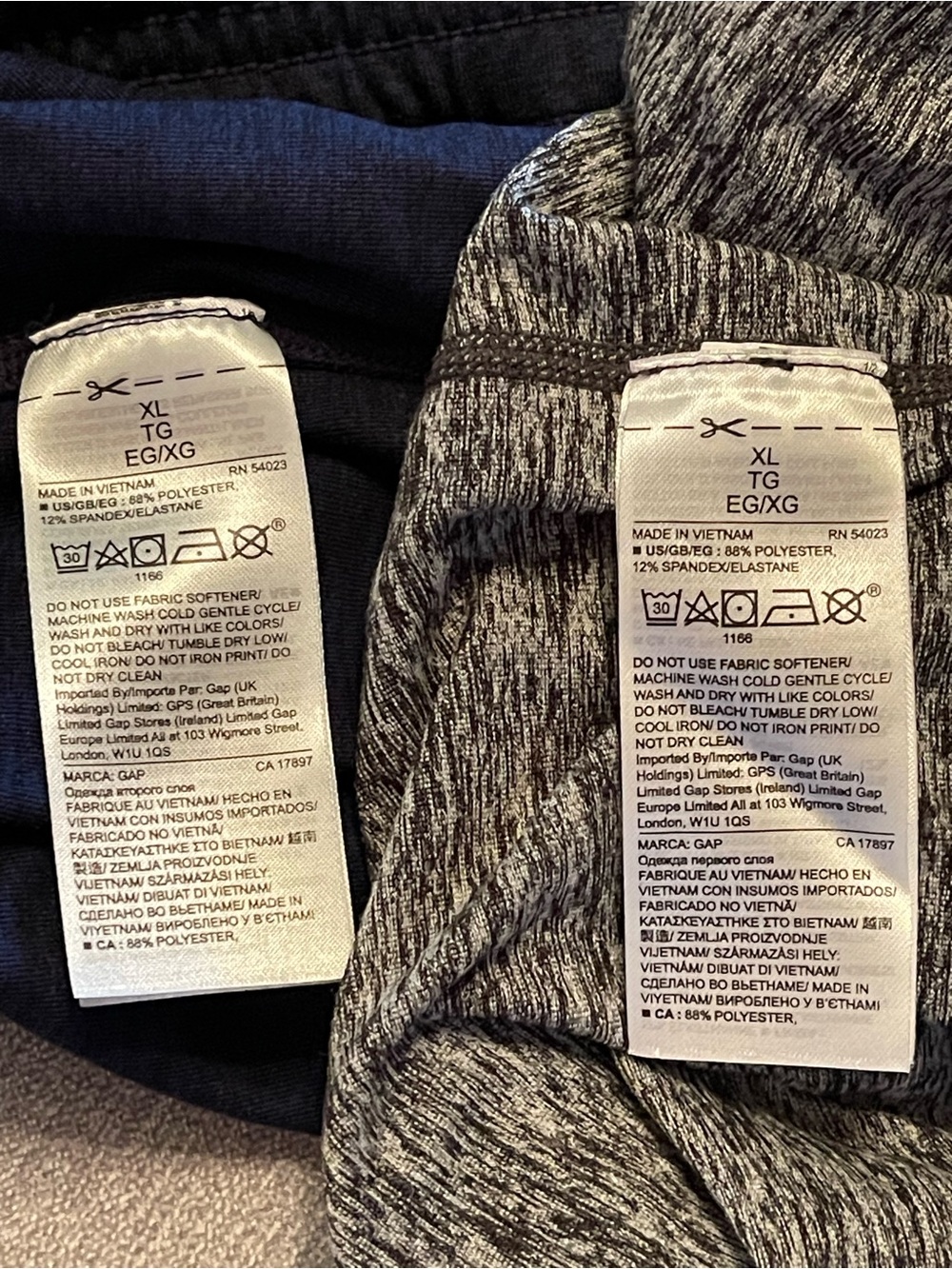 GAP Athletic Running Workout Shorts - Navy and Heather Gray - Picture 11 of 14